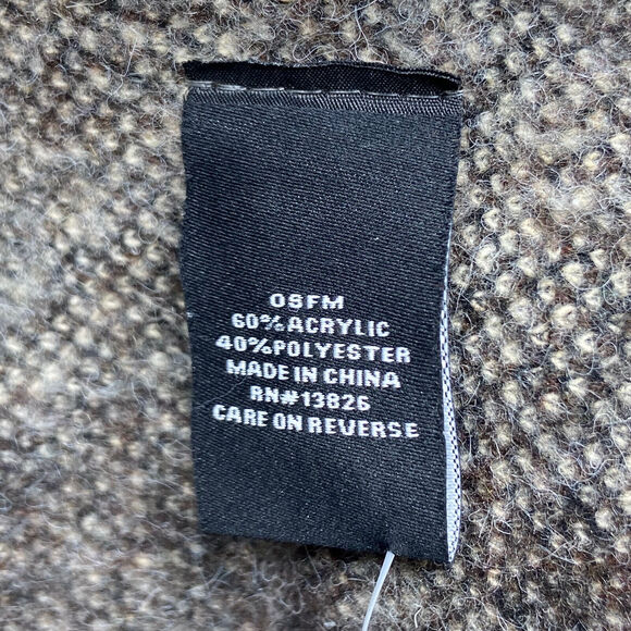 Marcus Adler Brown Tan Plaid Flannel Poncho Cape Women One Size - Picture 4 of 4